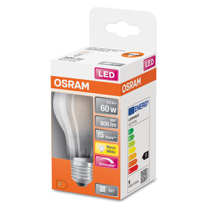 OSRAM LED-LAMPA RUND MATT (60) E27 DIM