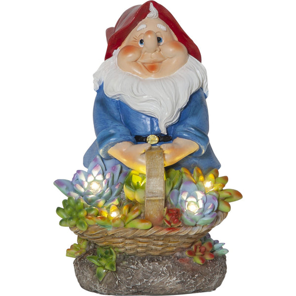 STAR TRADING - LIGHTINAZIONE DELLA CELLE SOLARI - DECORAZIONE DELLA CELLA SOLAR GNOME - MULTI - 22 cm