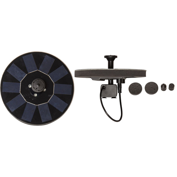 Star Trading - Illuminazione a celle solari - Decorazione a celle solari Fontana - Nero - 10 cm Colore luce RGB (Rosso-Verde-Blu)