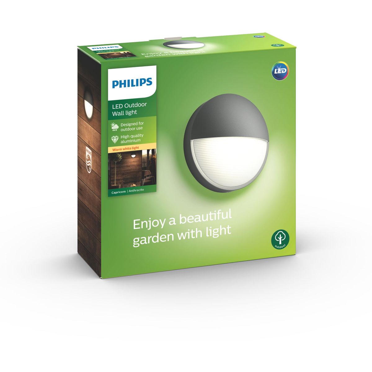 Philips - Capricorn Wall Lantern Antracite 1x6W