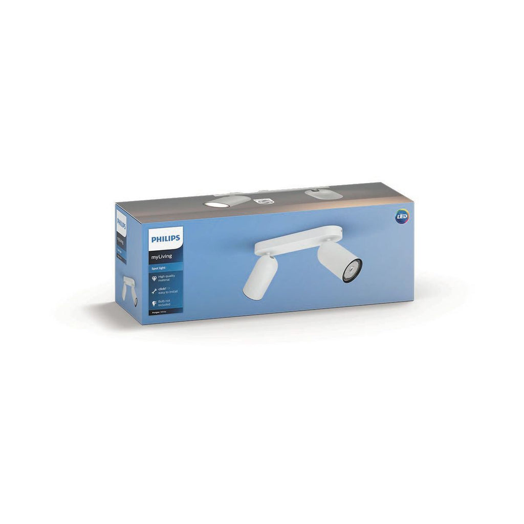 Philips - Pongee Bar/Tube White 2xnw 230V