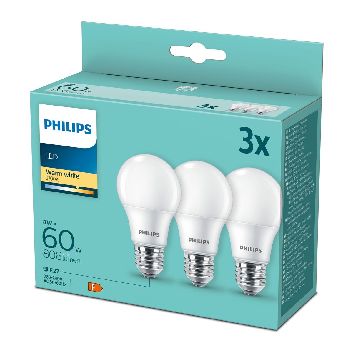 Philips - LED 60W A60 E27 WW fr nd 3pf/6 disco