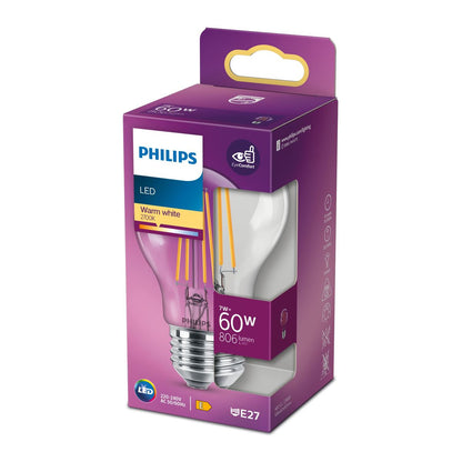 Philips - LED Classic 60W A60 E27 WW Cl Nd Rfsrt4