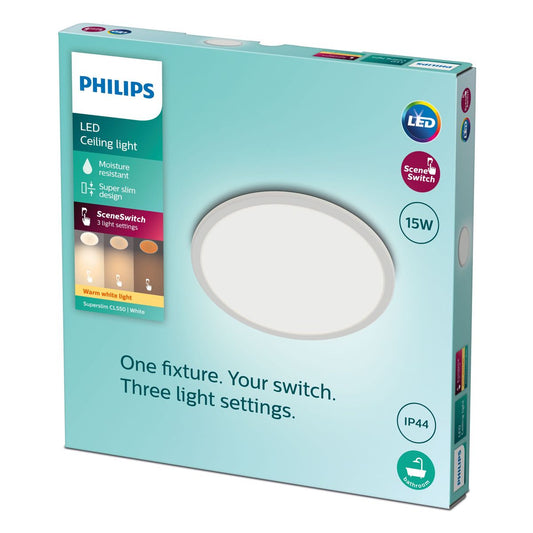 Philips - Superslim Cl550 SS RD 15W 27K W WVIP4406