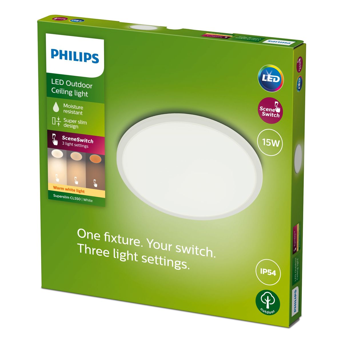 Philips - SUPERSLIM BECIING SSW 15W 27k White IP54