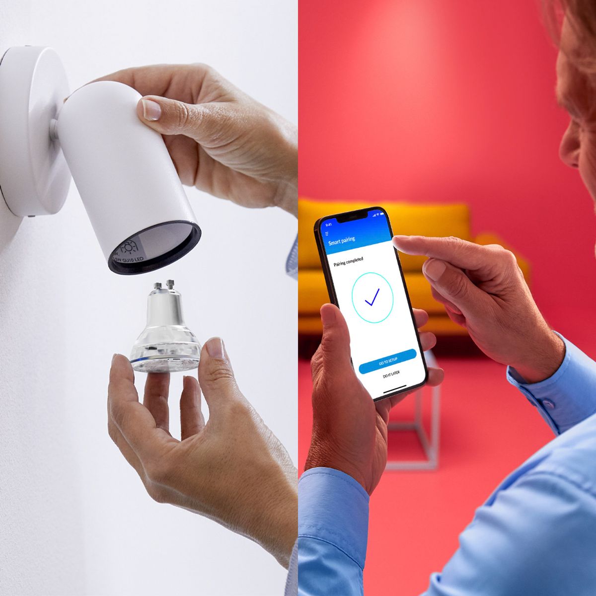 Philips-Wi-Fi Ble 50W GU10 Ice Cream 922-65 RGB2PF/6