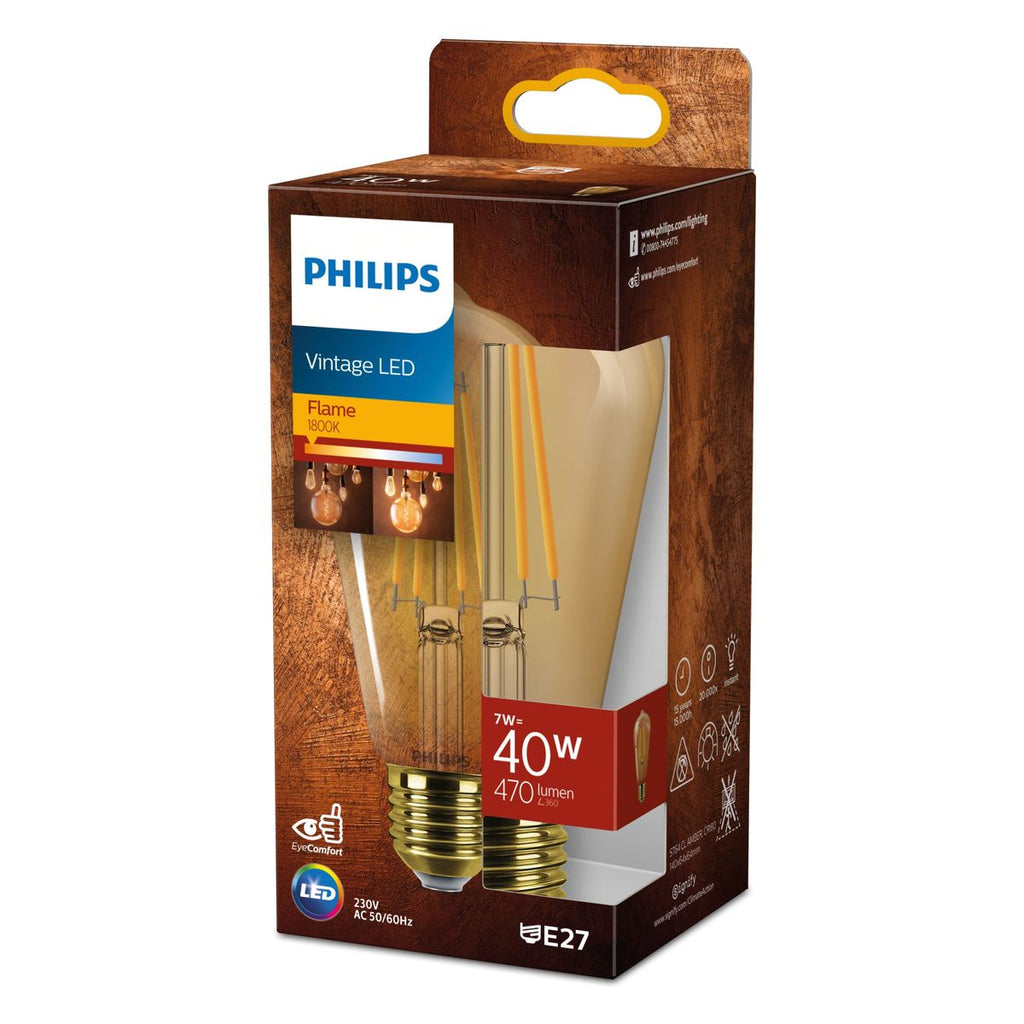 Philips - LED ST64 40W 1800K E27 NDSRT AMBER 1PF