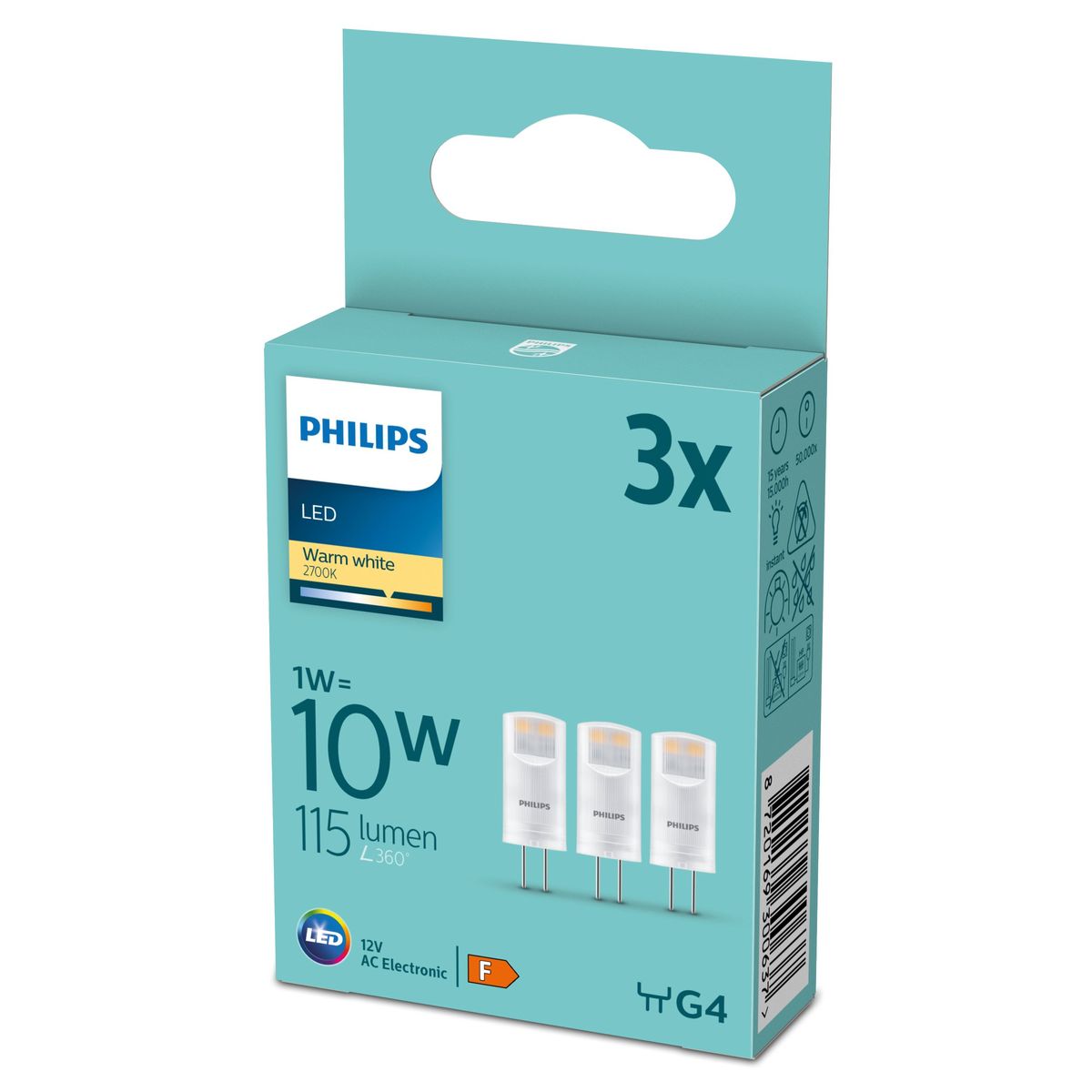 Philips - LED 10W G4 WW 12V ND 3PF/6 disco
