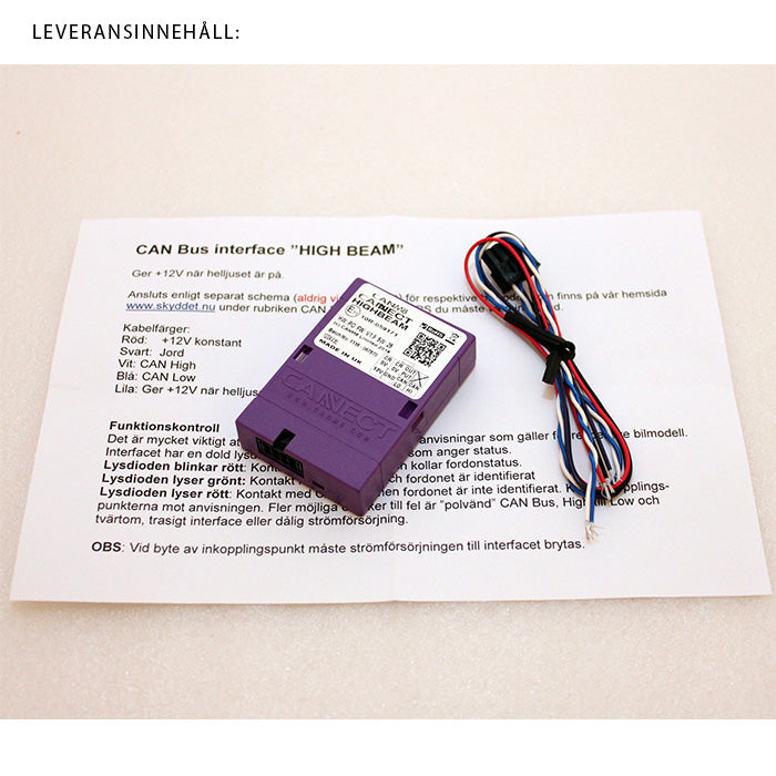 CANM8 – Controlla il segnale corrente per Extra light 12V