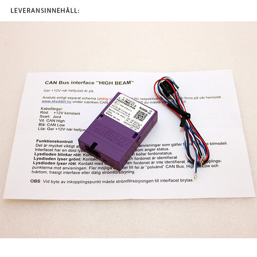 CANM8 – Controlla il segnale corrente per Extra light 12V