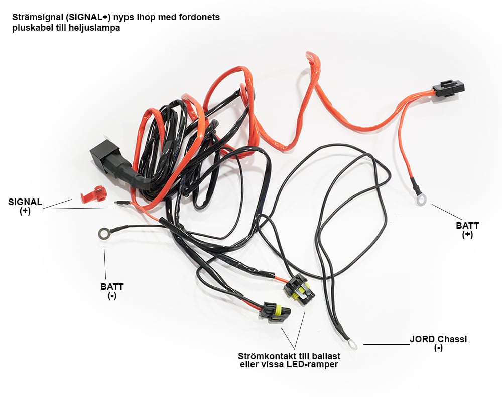 Set cavi relè 3 pz. Extra leggero 12V|9006