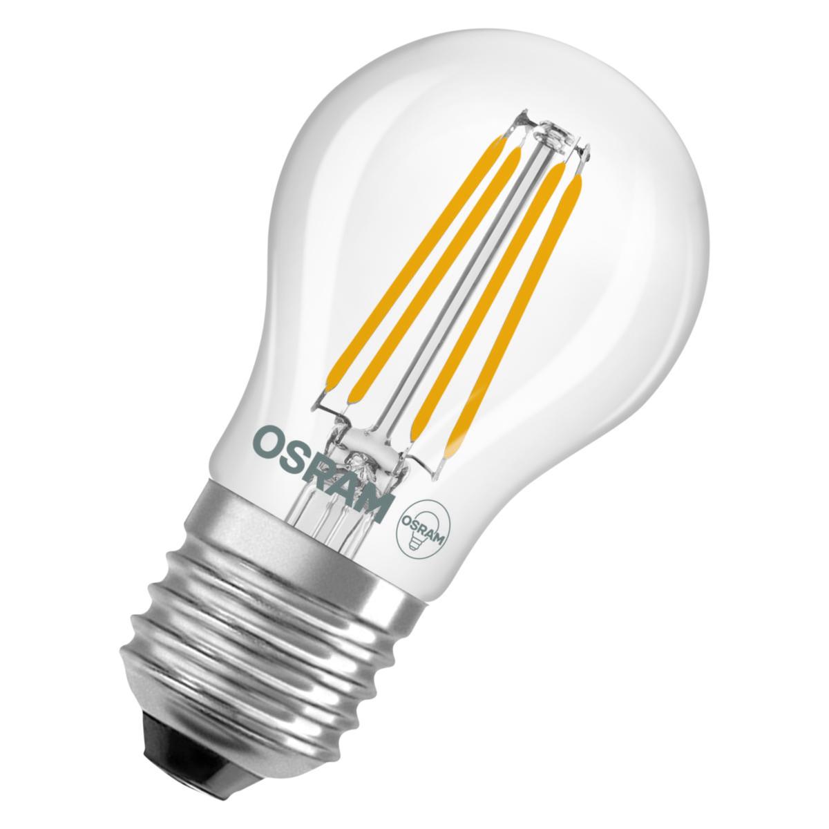 LAMPADA LED OSRAM TONDA TRASPARENTE (40) E27 DIM | 3,4W