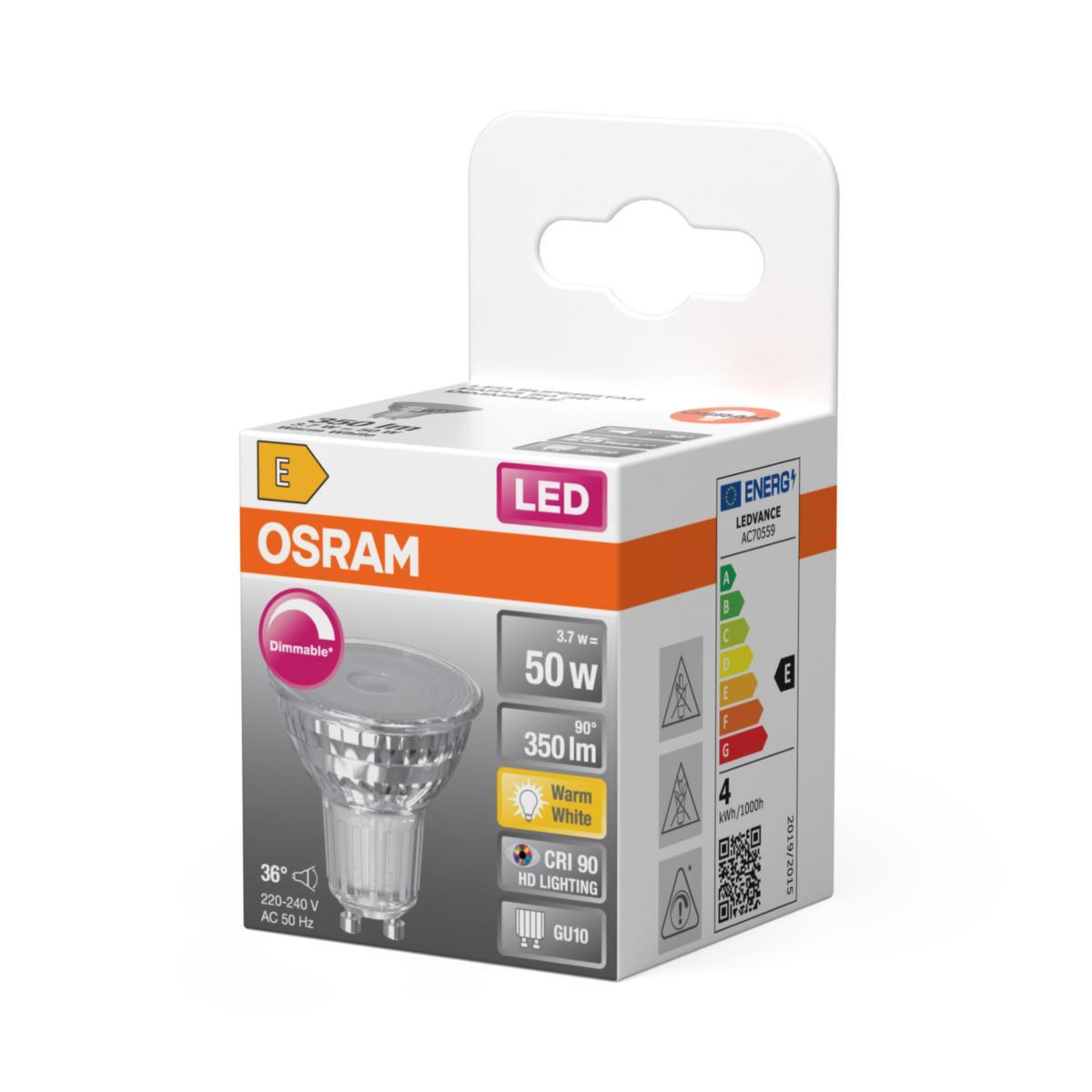 OSRAM LAMPADA LED SUPERSTAR DIM 36° PAR16 350LM 3.7W 927 GU10