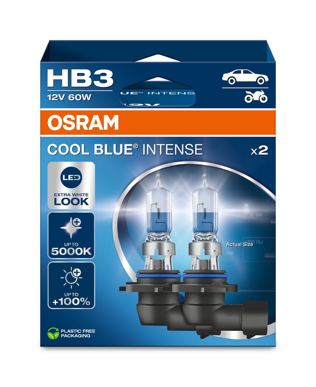 Osram - Lampada del faro alogeno HB3 - 2 -Pack