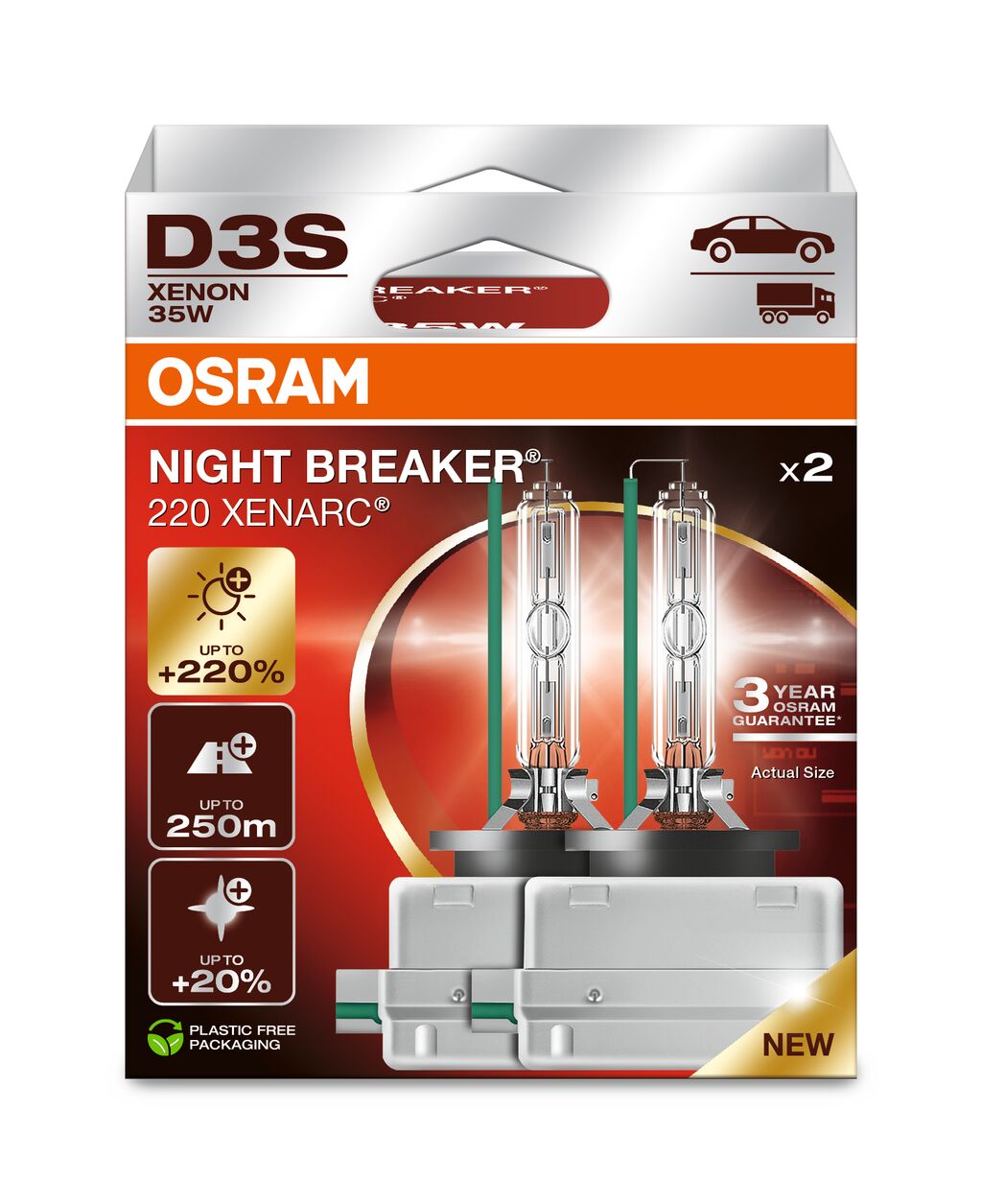 Osram Xenarc Night Breaker Laser (Next Gen) - D3S - 2 -Pack