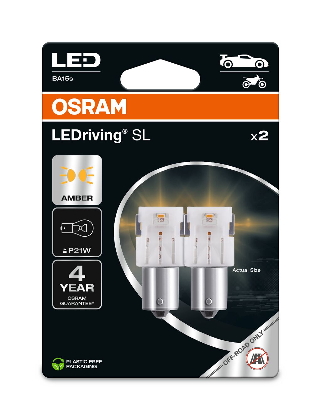 Osram Led Rring SL - Off -road P21W - Yellow