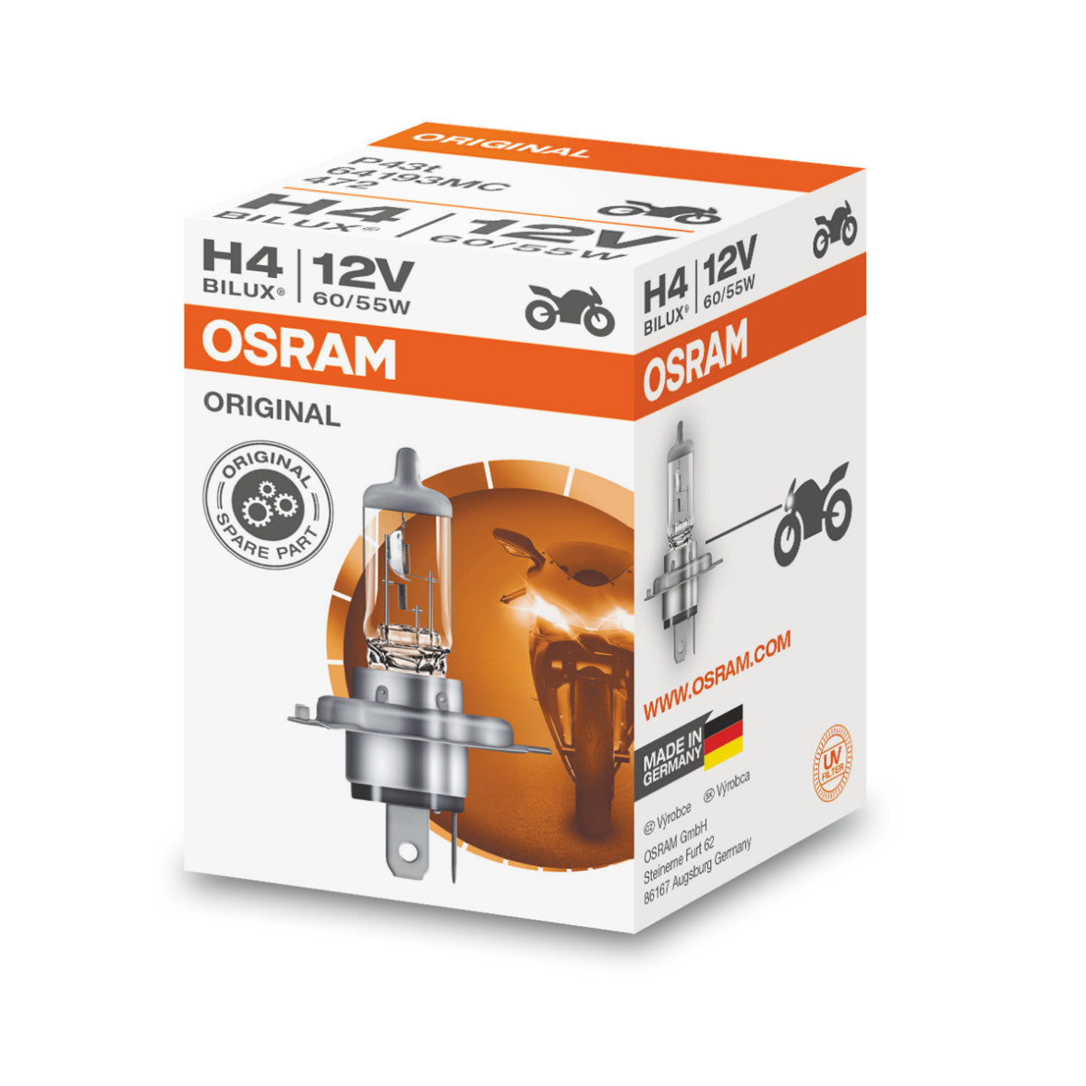 Osram Original Line - H4 - 12 V - 6055 W - Faseli alogeni - Box pieghevole