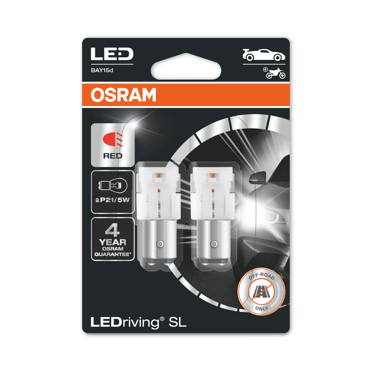 OSRAM LEDriving SL - Fuoristrada P21-5W - rosso