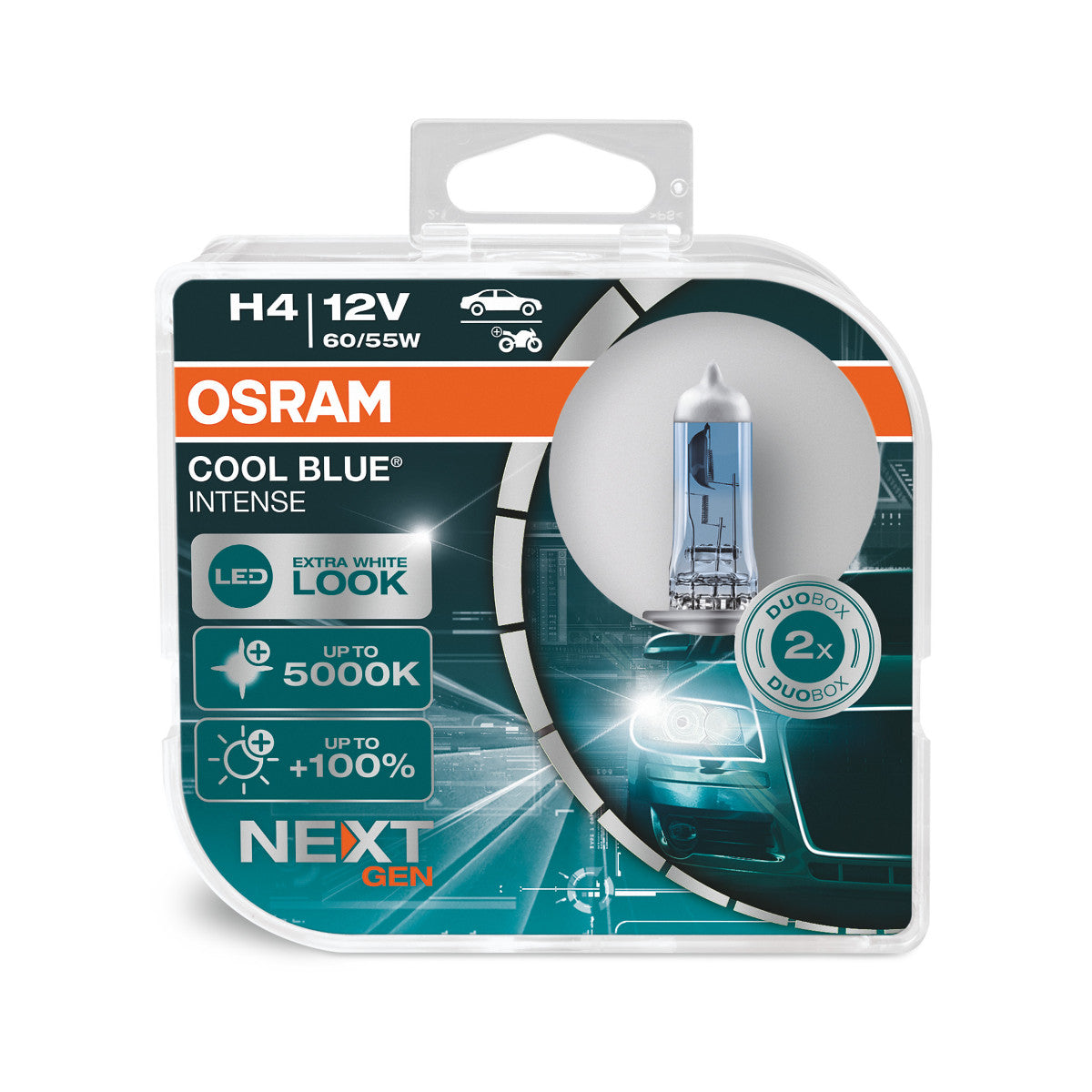 OSRAM - Lampadina alogena per fari H4 - Duo box - CONFEZIONE DA 2