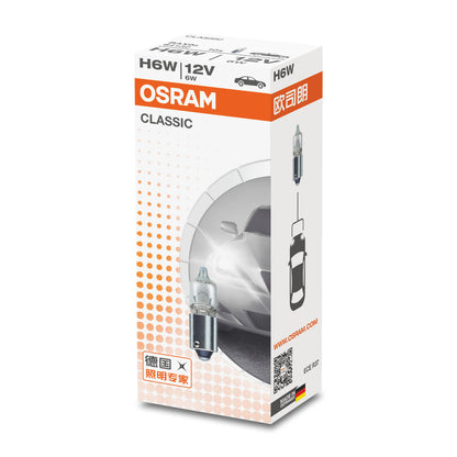 OSRAM ORIGINAL - BASE IN METALLO - H6W Lampadina extra