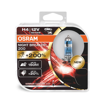 OSRAM NIGHT BREAKER 200 - H4 - Confezione da 2