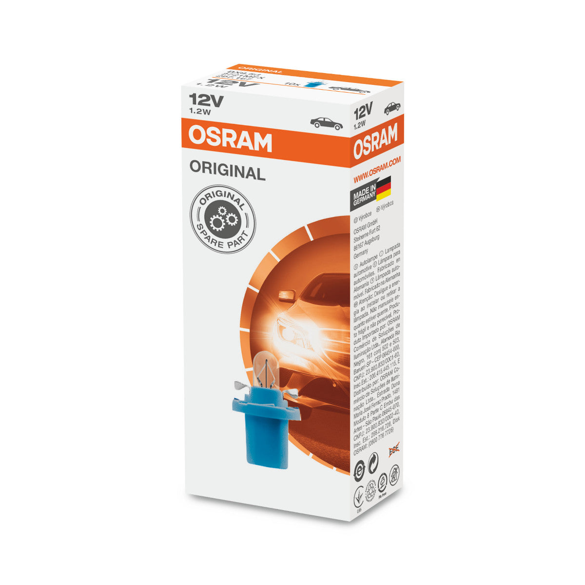 Osram Original - Base di plastica MF - 1 -2W - BX8.5D - Lampada leggera extra