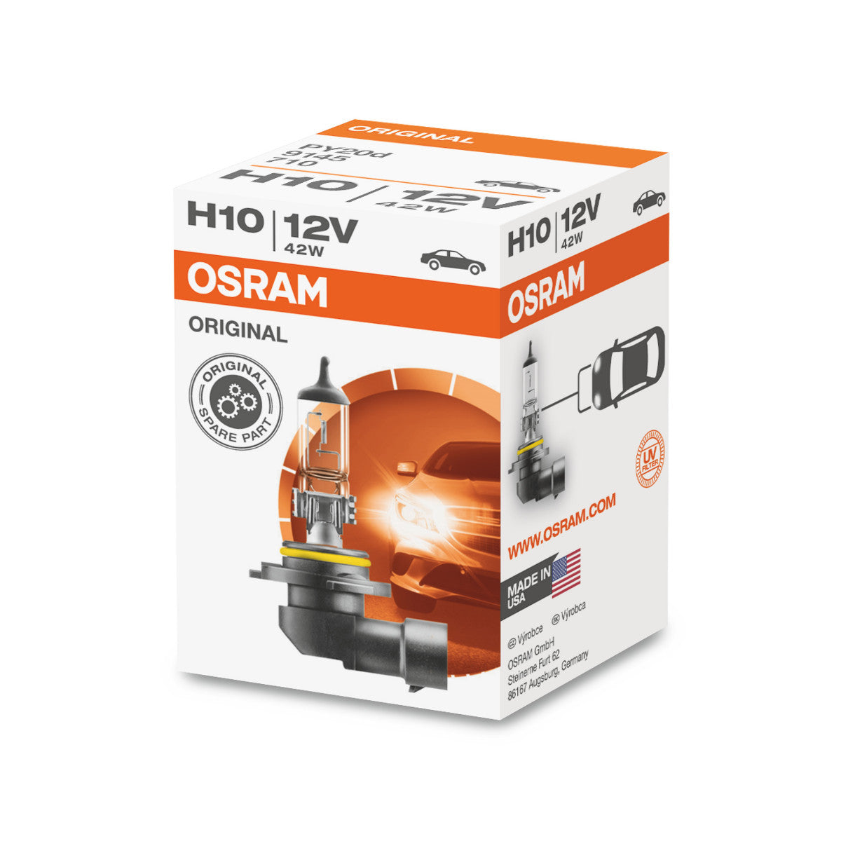 OSRAM ORIGINAL LINE - H10 - 12 V - 42 W - Lampadina alogena per fari