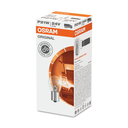 OSRAM ORIGINAL - BASE IN METALLO - P21W - 24V Lampadina extra