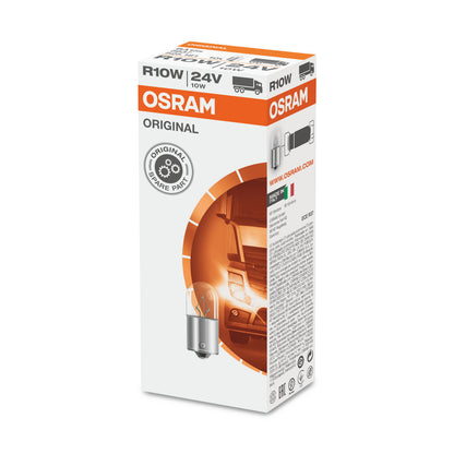 OSRAM ORIGINALE - BASE IN METALLO - R10W - 24V