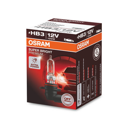 OSRAM SUPER BRIGHT PREMIUM - SUPER BRIGHT - Lampadina alogena per fari fuoristrada HB3