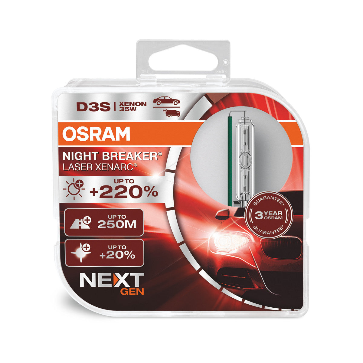 OSRAM XENARC NIGHT BREAKER LASER (NEXT GEN) - D3S - CONFEZIONE DA 2