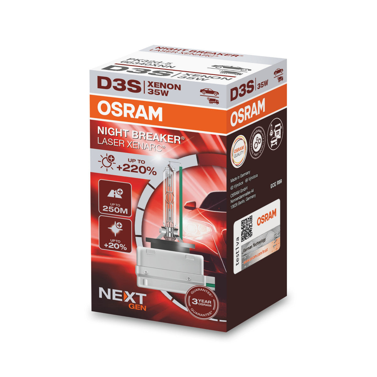 OSRAM XENARC NIGHT BREAKER LASER (NEXT GEN) - D3S confezione da 1