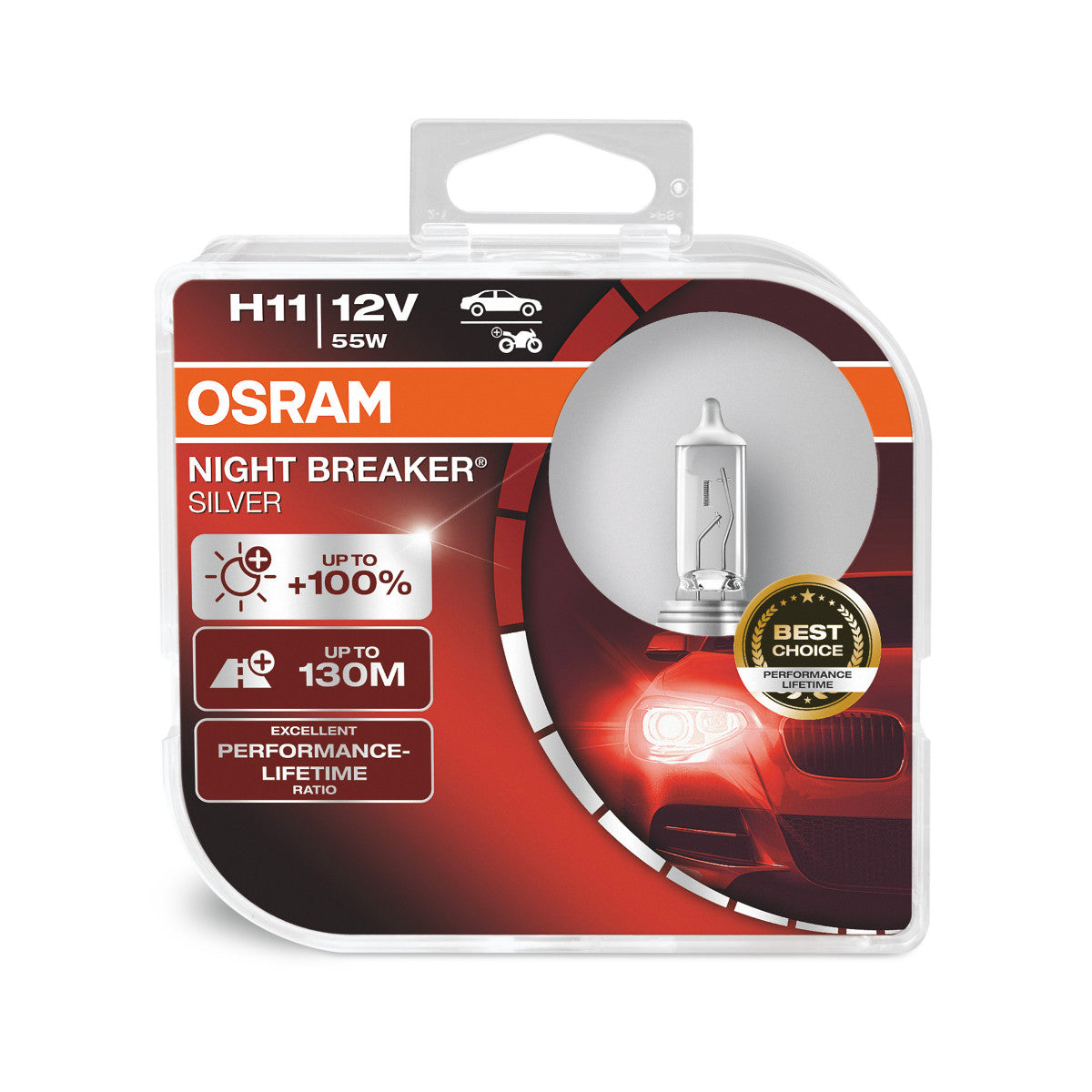 OSRAM NIGHT BREAKER® Duo Box ARGENTO H11