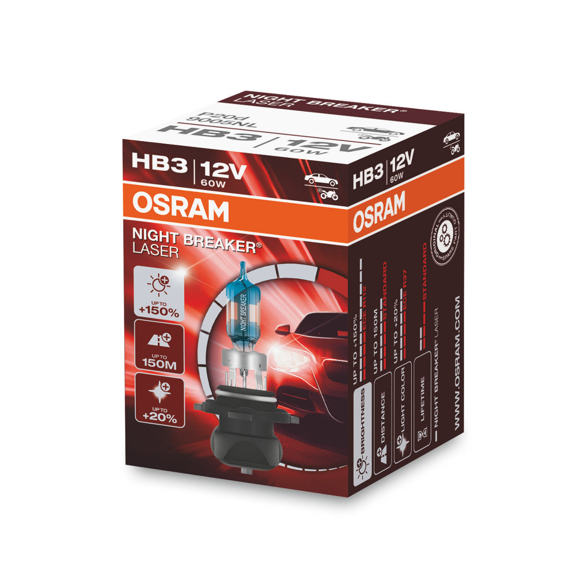 OSRAM NIGHT BREAKER® LASER HB3 Scatola pieghevole