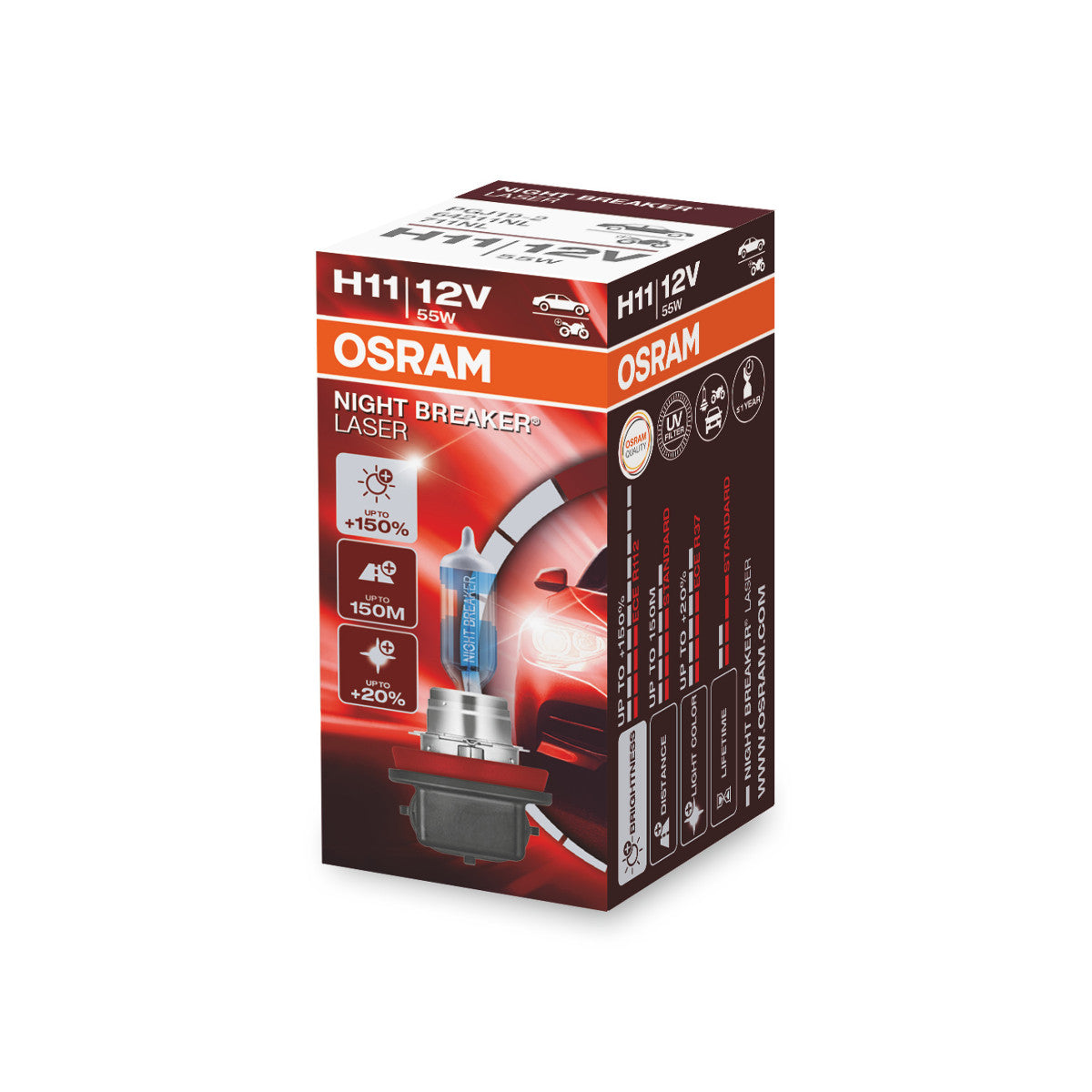 OSRAM NIGHT BREAKER® LASER H11 Scatola pieghevole