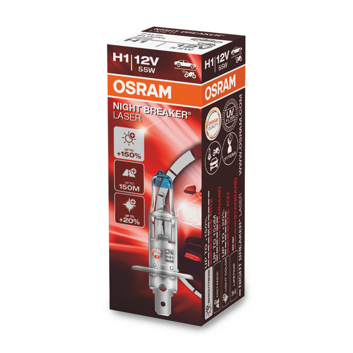 OSRAM NIGHT BREAKER® LASER H1 Scatola pieghevole