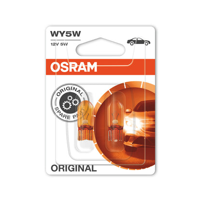 OSRAM ORIGINAL - BASE A CUNEO - WY5W - Lampadina extra 12V - CONFEZIONE DA 2