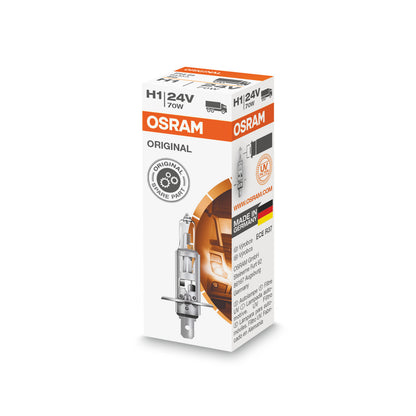 OSRAM ORIGINAL LINE - H1 - 24 V - 70 W - Lampadina alogena per fari - Scatola pieghevole