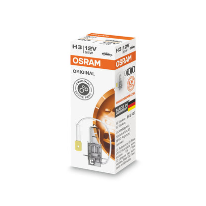 OSRAM ORIGINAL LINE - H3 - 12 V - 55 W - Lampadina alogena per fari - Scatola pieghevole