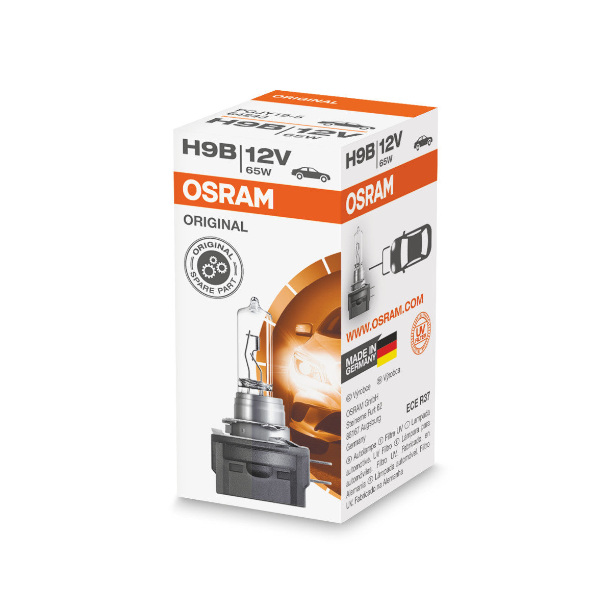 OSRAM ORIGINAL LINE - H9B - 12 V - 65 W - Lampadina alogena per fari