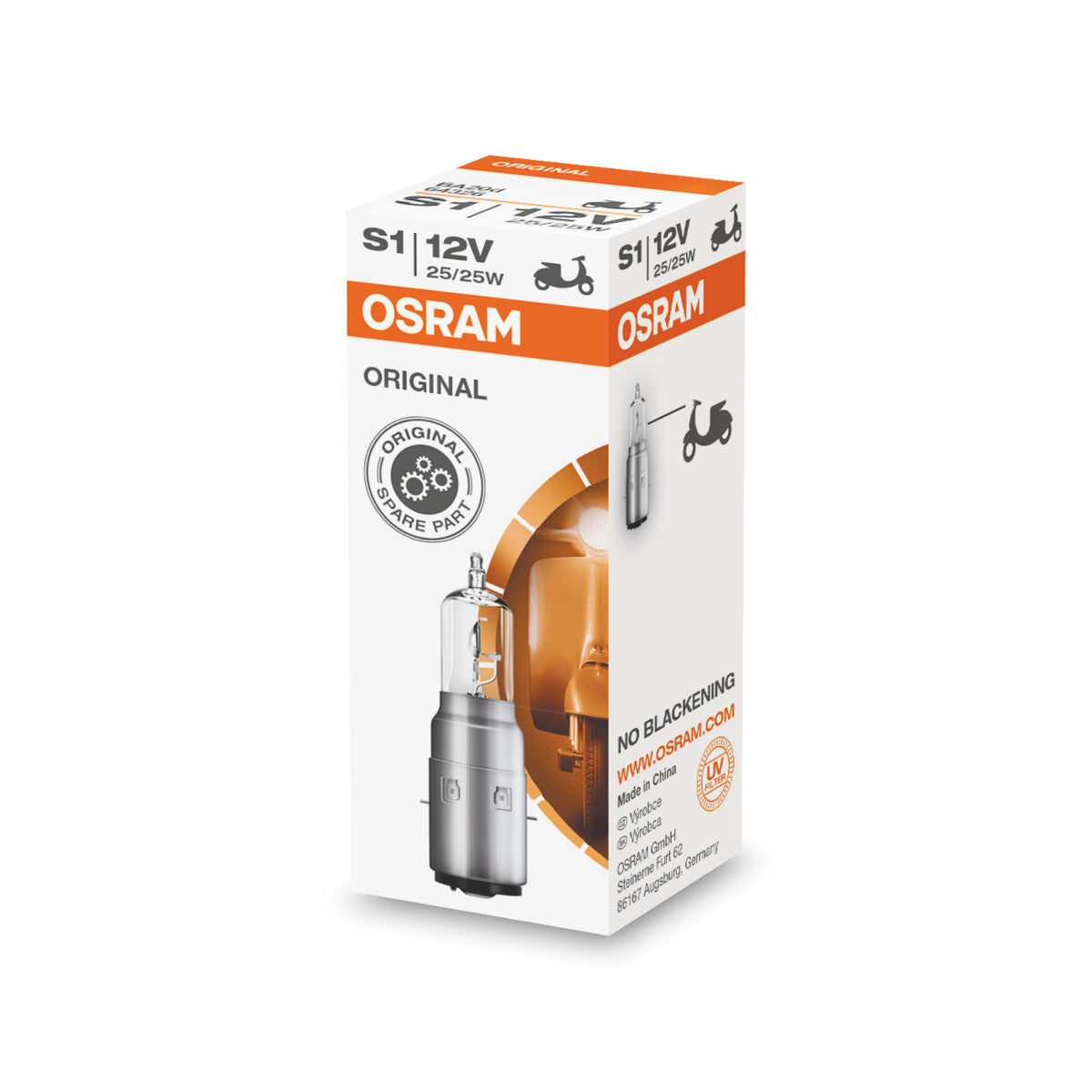 OSRAM ORIGINAL LINE - S1 - 12 V - 2525 W - Lampadina alogena per fari