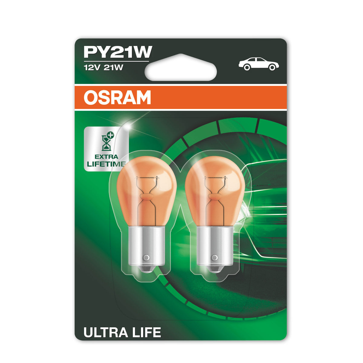 OSRAM ULTRA LIFE - PY21W Lampadina extra - CONFEZIONE DA 2