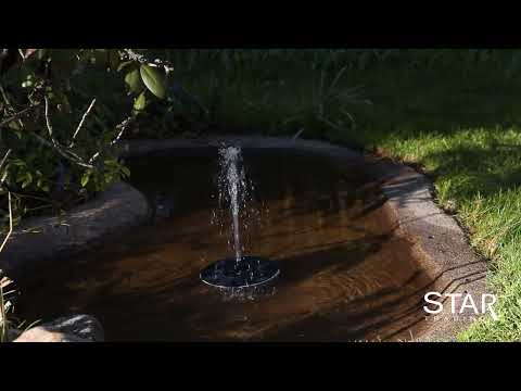 Star Trading - Illuminazione a celle solari - Decorazione a celle solari Fontana - Nero - 10 cm Colore luce RGB (Rosso-Verde-Blu)