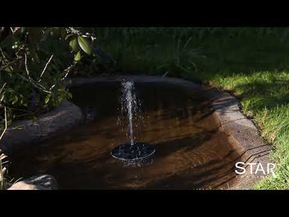 STAR TRADING - illuminazione a celle solari - Fontana di decorazione delle celle solari - Black - 10 cm