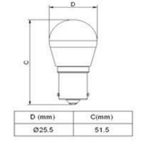 BA15s 12V/24V 0.7W