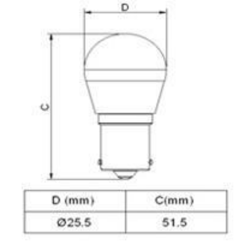 BA15d 12V/24V 0.7W