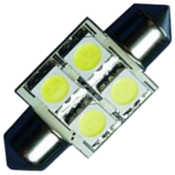 Spollack 12V/24V 0,7 W 31 mm LED rosso