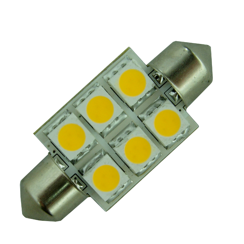 Spollampa 12V/24V 1W 37mm