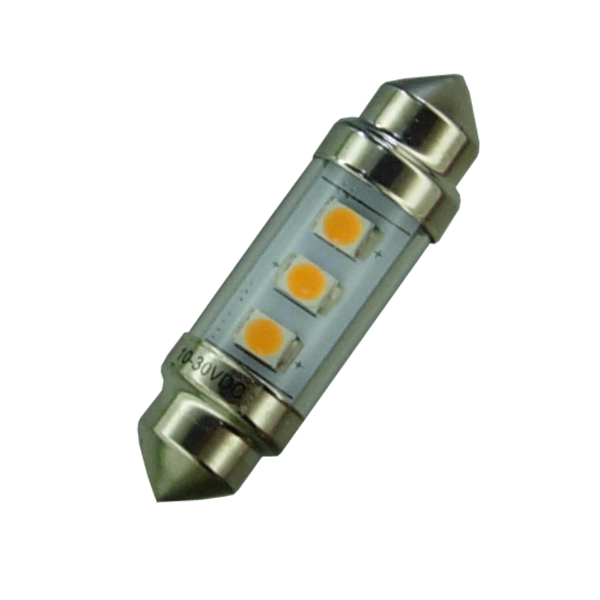 Spollamp 12V/24V 0.6W 37mm LED