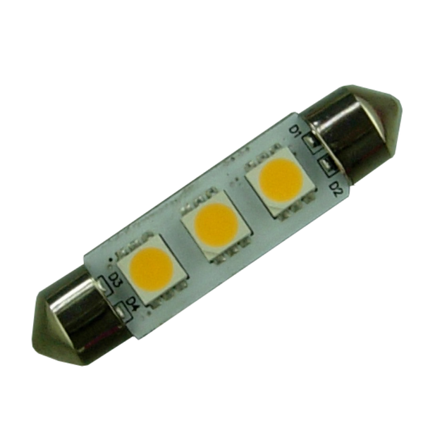 Spollamp 12V/24V 0,5W 42mm LED